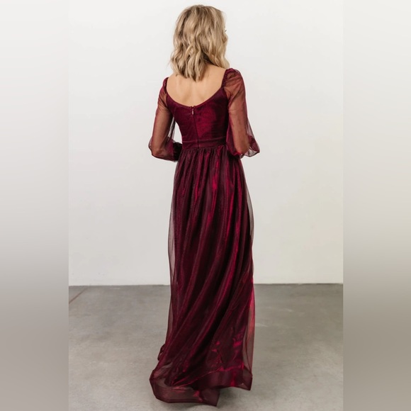 Baltic Born Octavia Shimmer Gown-mulberry - Picture 4 of 5